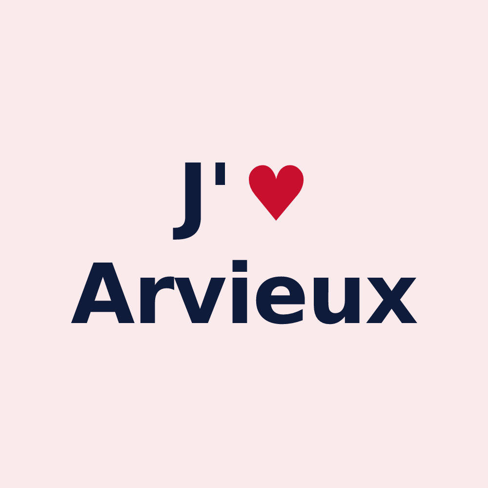 Magnet personnalisé Arvieux — design J'aime Arvieux