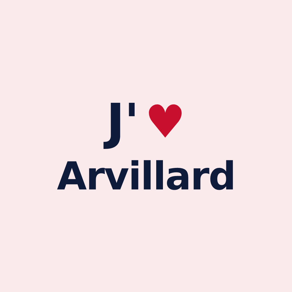 Magnet personnalisé Arvillard — design J'aime Arvillard