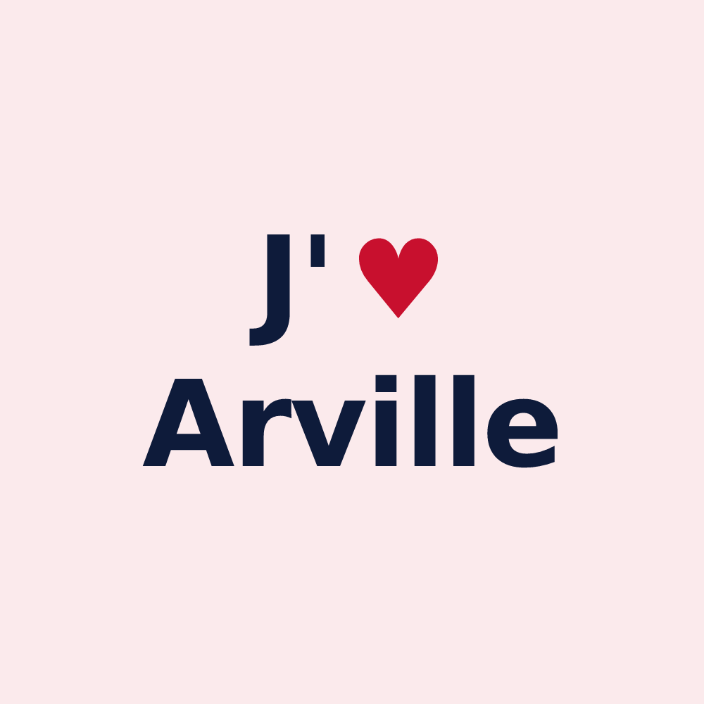 Magnet personnalisé Arville — design J'aime Arville