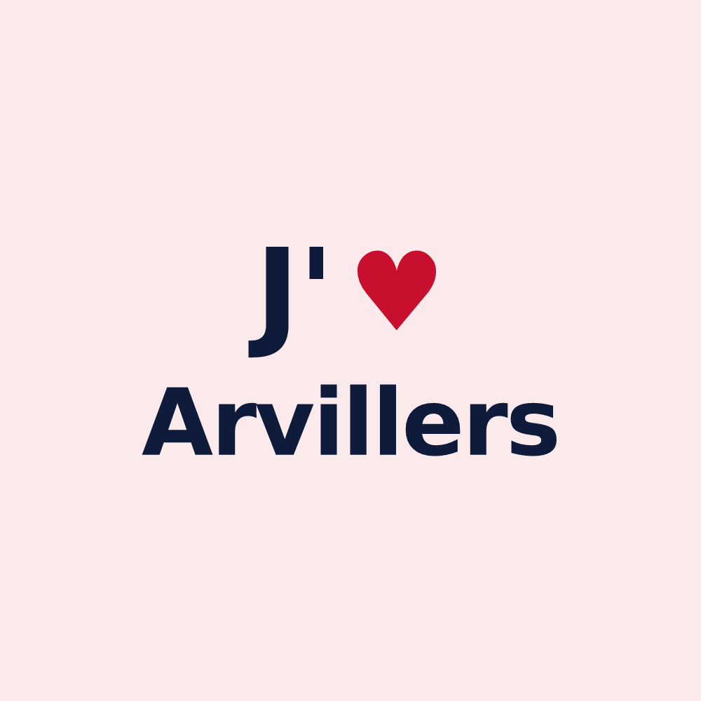 Magnet personnalisé Arvillers — design J'aime Arvillers
