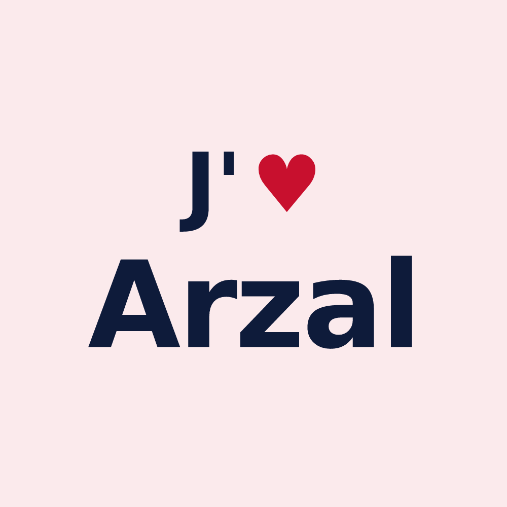 Magnet personnalisé Arzal — design J'aime Arzal