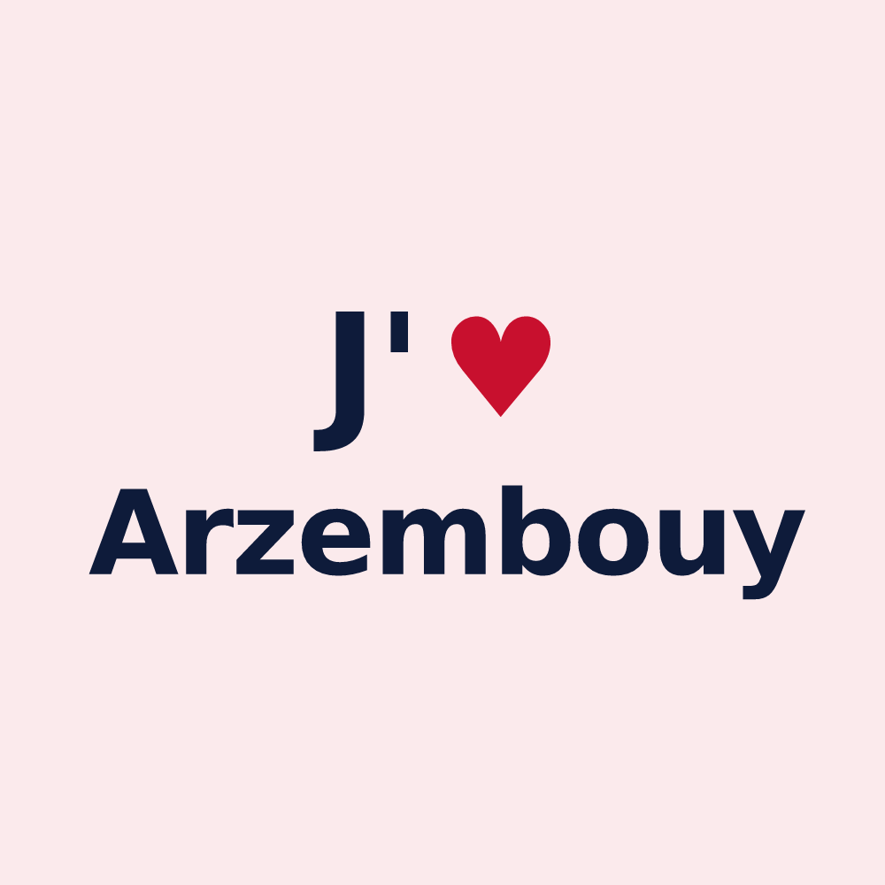 Magnet personnalisé Arzembouy — design J'aime Arzembouy