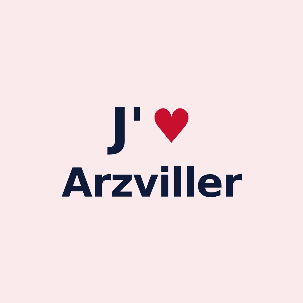 Magnet personnalisé Arzviller — design J'aime Arzviller
