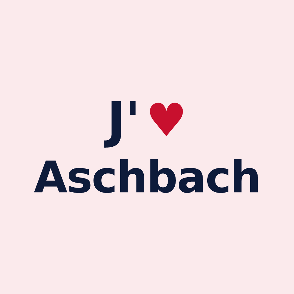 Magnet personnalisé Aschbach — design J'aime Aschbach