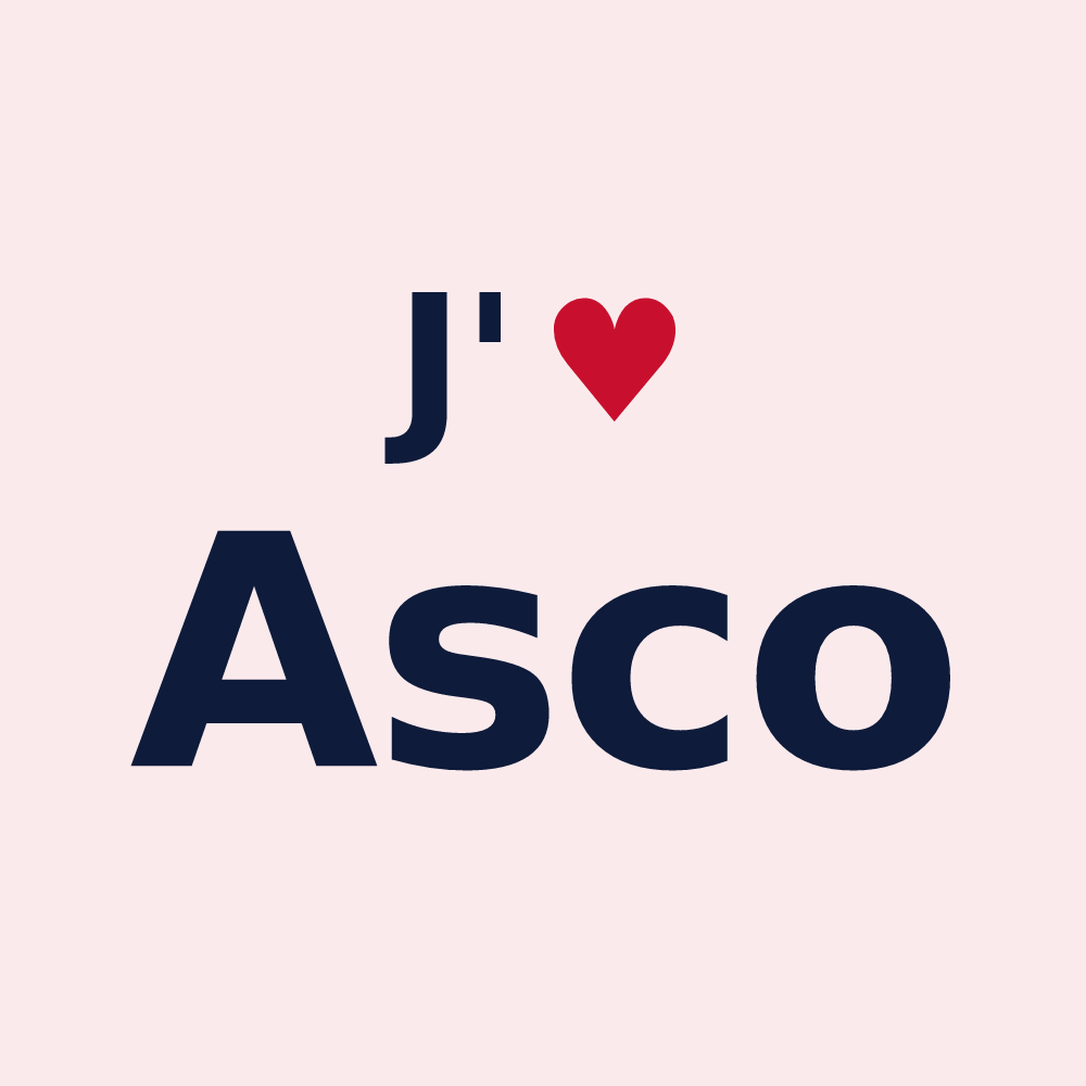Magnet personnalisé Asco — design J'aime Asco