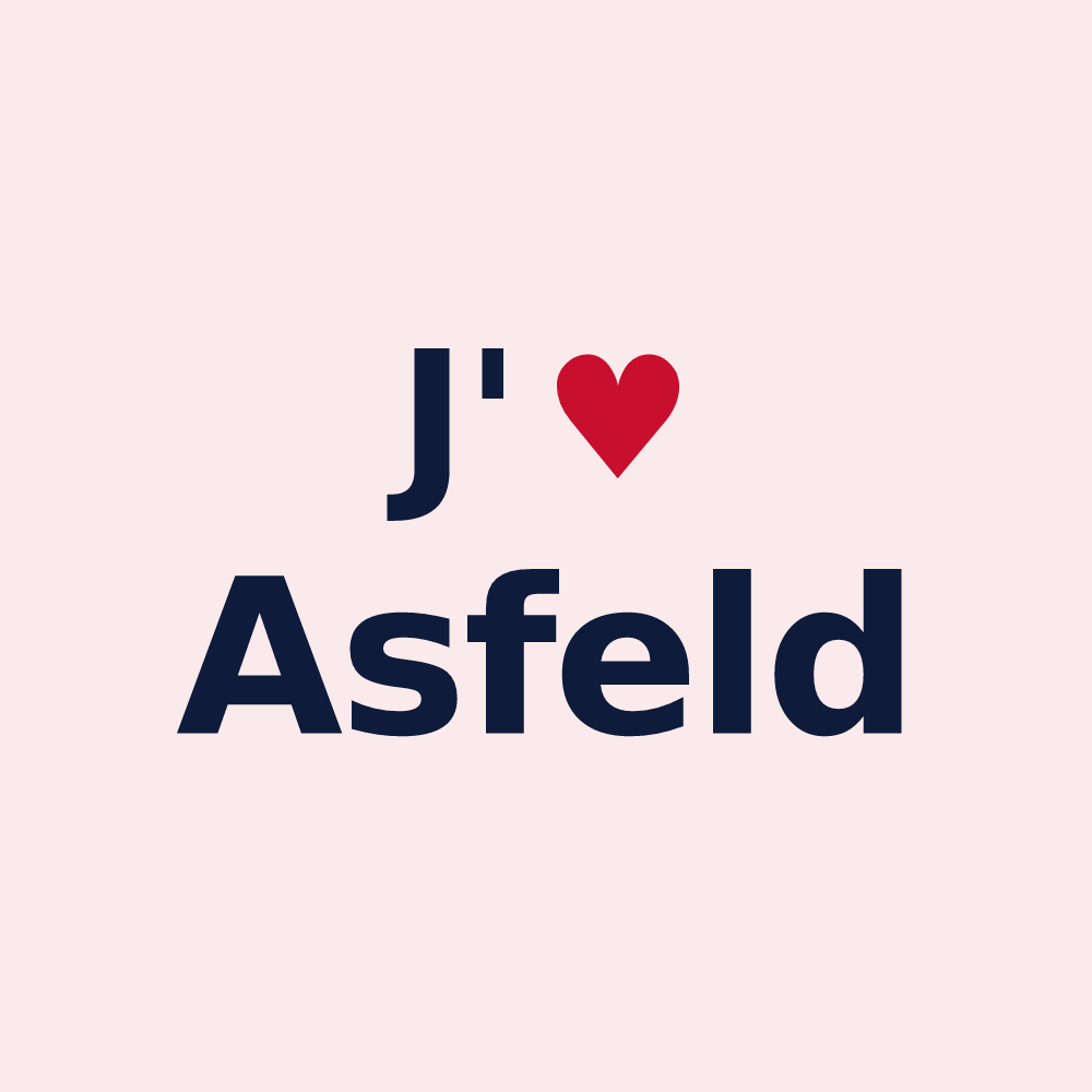 Magnet personnalisé Asfeld — design J'aime Asfeld