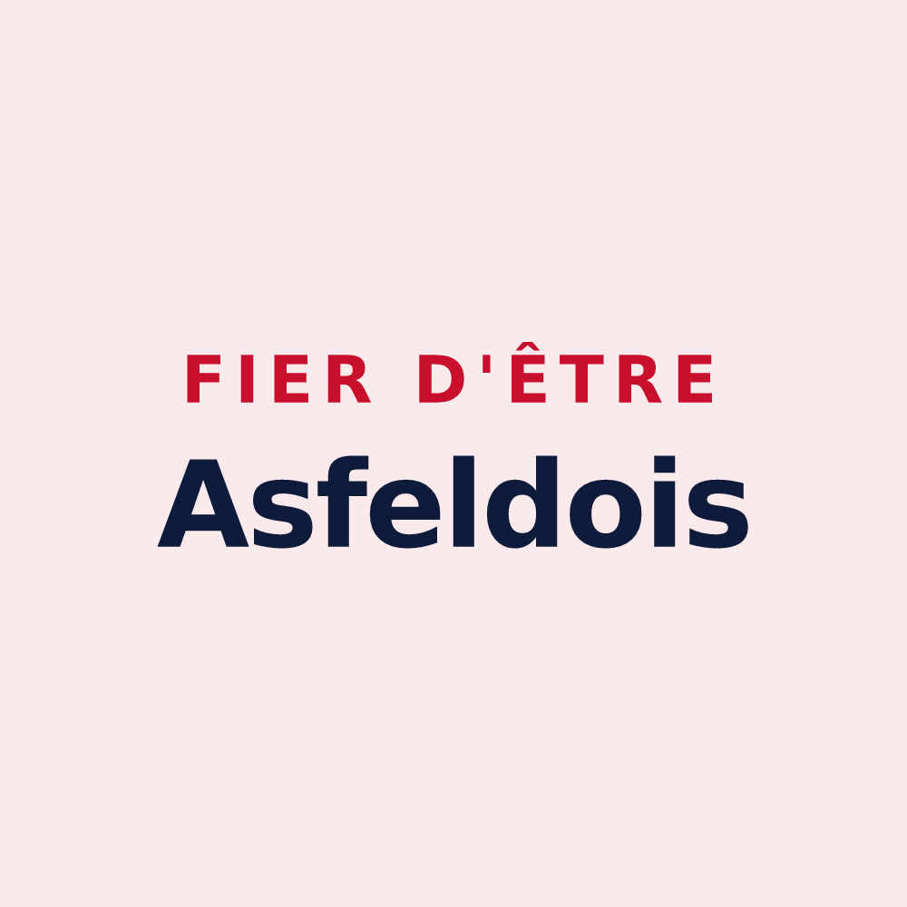 Magnet « Fier d'être Asfeldois » — design pour Asfeld