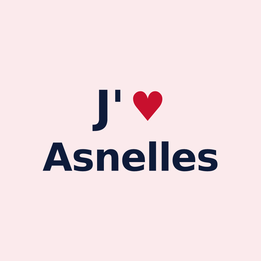 Magnet personnalisé Asnelles — design J'aime Asnelles