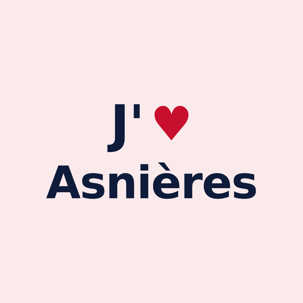 Magnet personnalisé Asnières — design J'aime Asnières