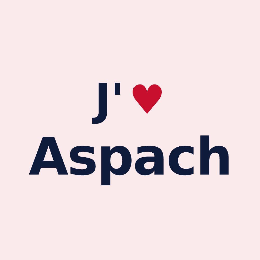 Magnet personnalisé Aspach — design J'aime Aspach