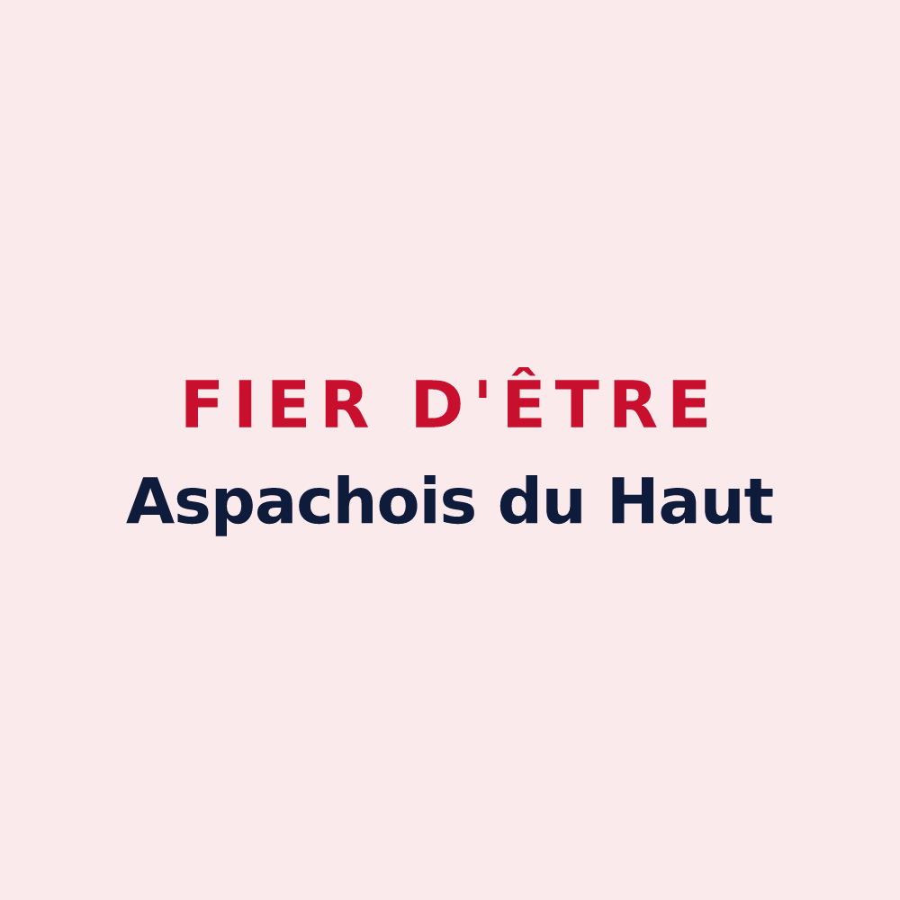 Magnet « Fier d'être Aspachois du Haut » — design pour Aspach-Michelbach