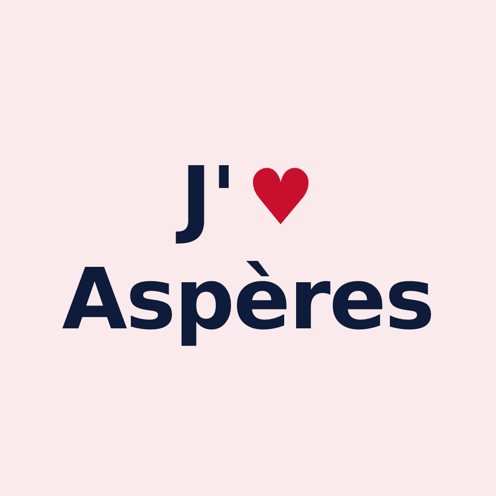 Magnet personnalisé Aspères — design J'aime Aspères