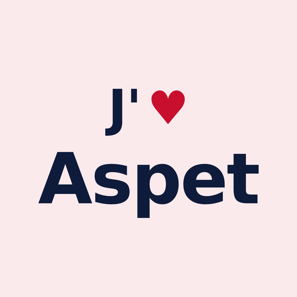 Magnet personnalisé Aspet — design J'aime Aspet