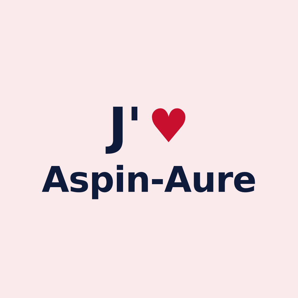 Magnet personnalisé Aspin-Aure — design J'aime Aspin-Aure