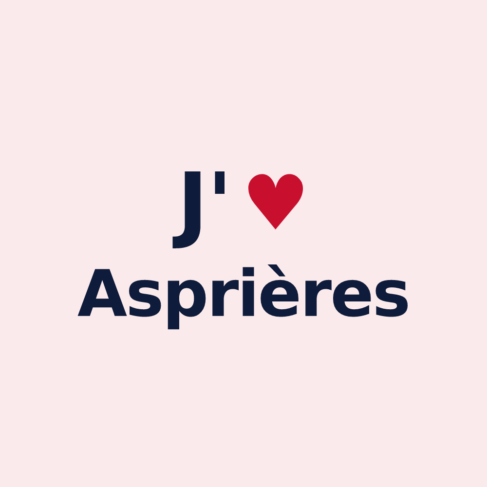 Magnet personnalisé Asprières — design J'aime Asprières