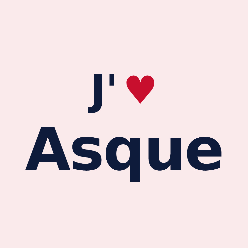 Magnet personnalisé Asque — design J'aime Asque