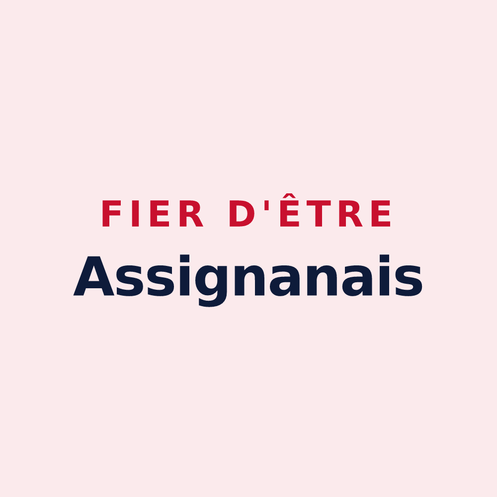 Magnet « Fier d'être Assignanais » — design pour Assignan