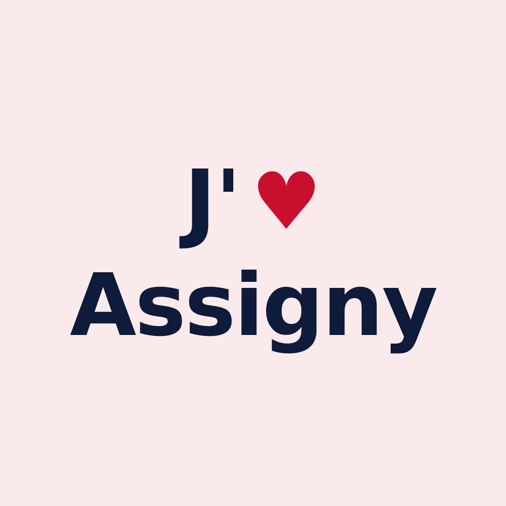 Magnet personnalisé Assigny — design J'aime Assigny