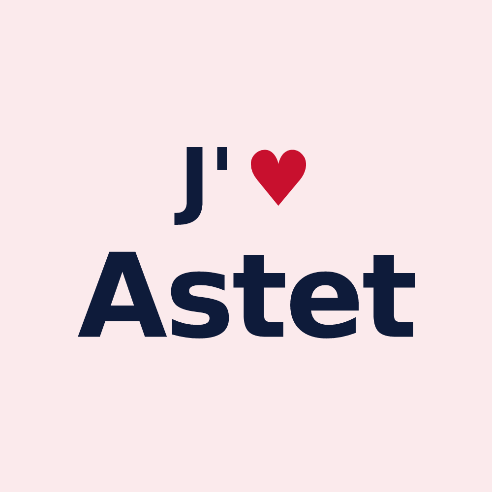 Magnet personnalisé Astet — design J'aime Astet
