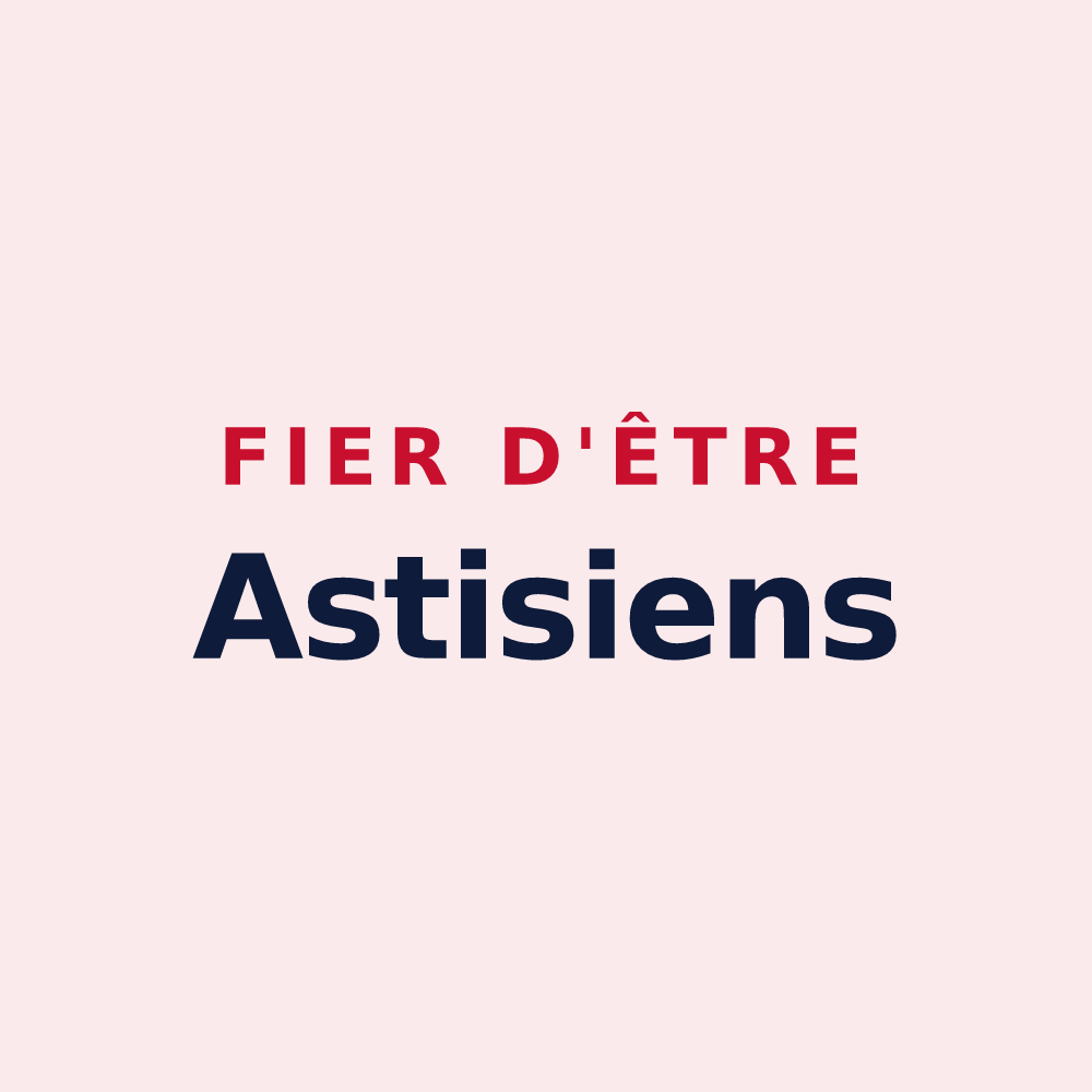 Magnet « Fier d'être Astisiens » — design pour Astis