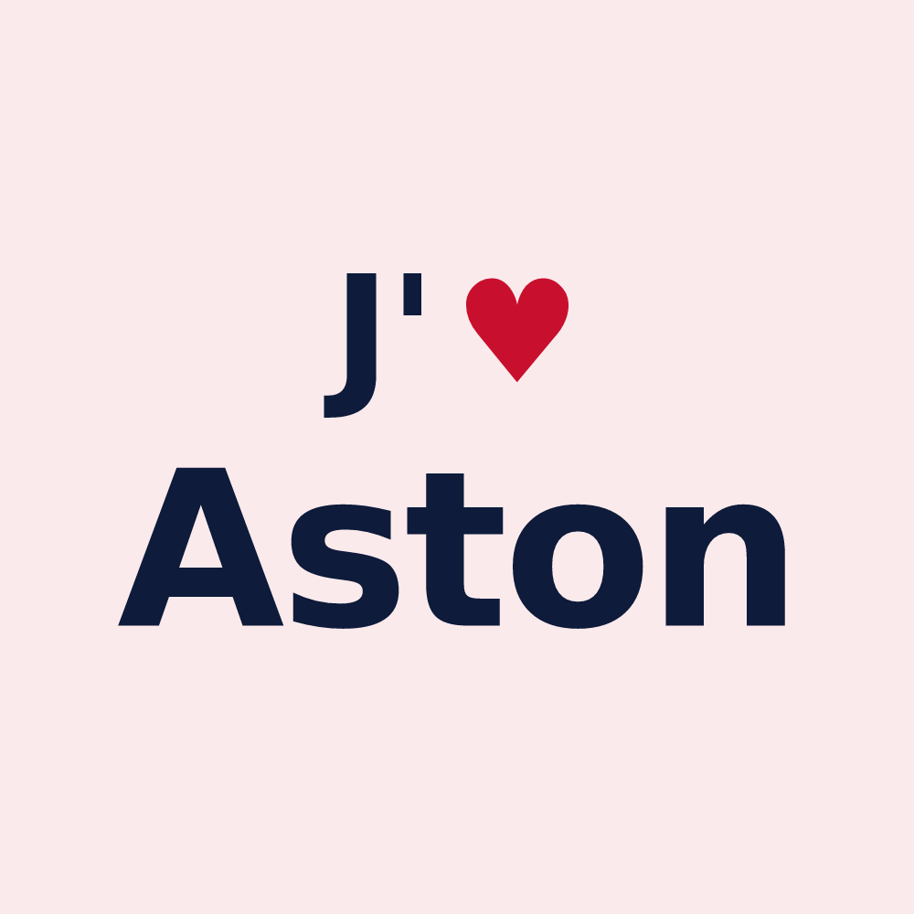 Magnet personnalisé Aston — design J'aime Aston