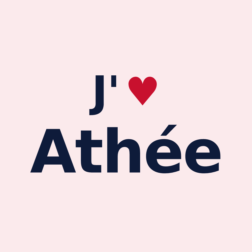Magnet personnalisé Athée — design J'aime Athée