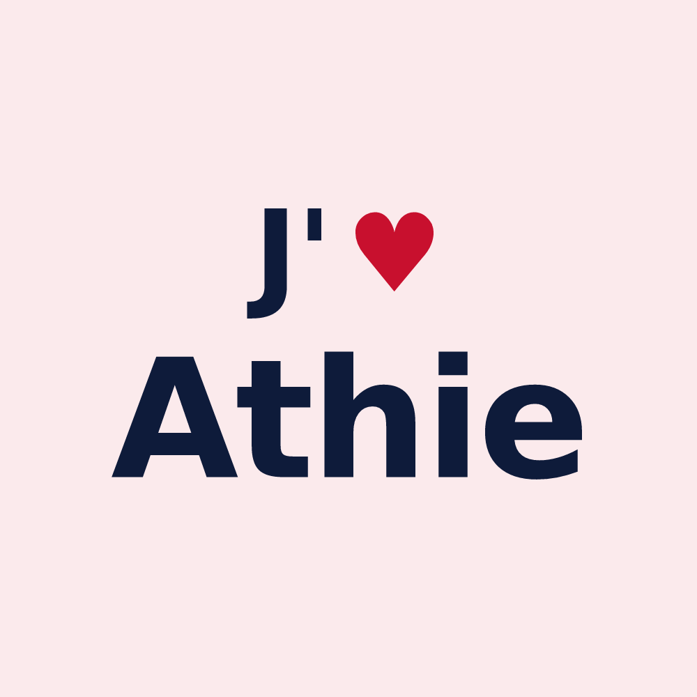 Magnet personnalisé Athie — design J'aime Athie