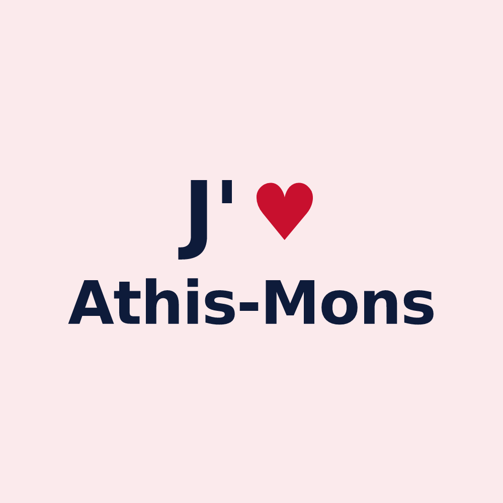 Magnet personnalisé Athis-Mons — design « J'aime Athis-Mons » imprimé sur le magnet