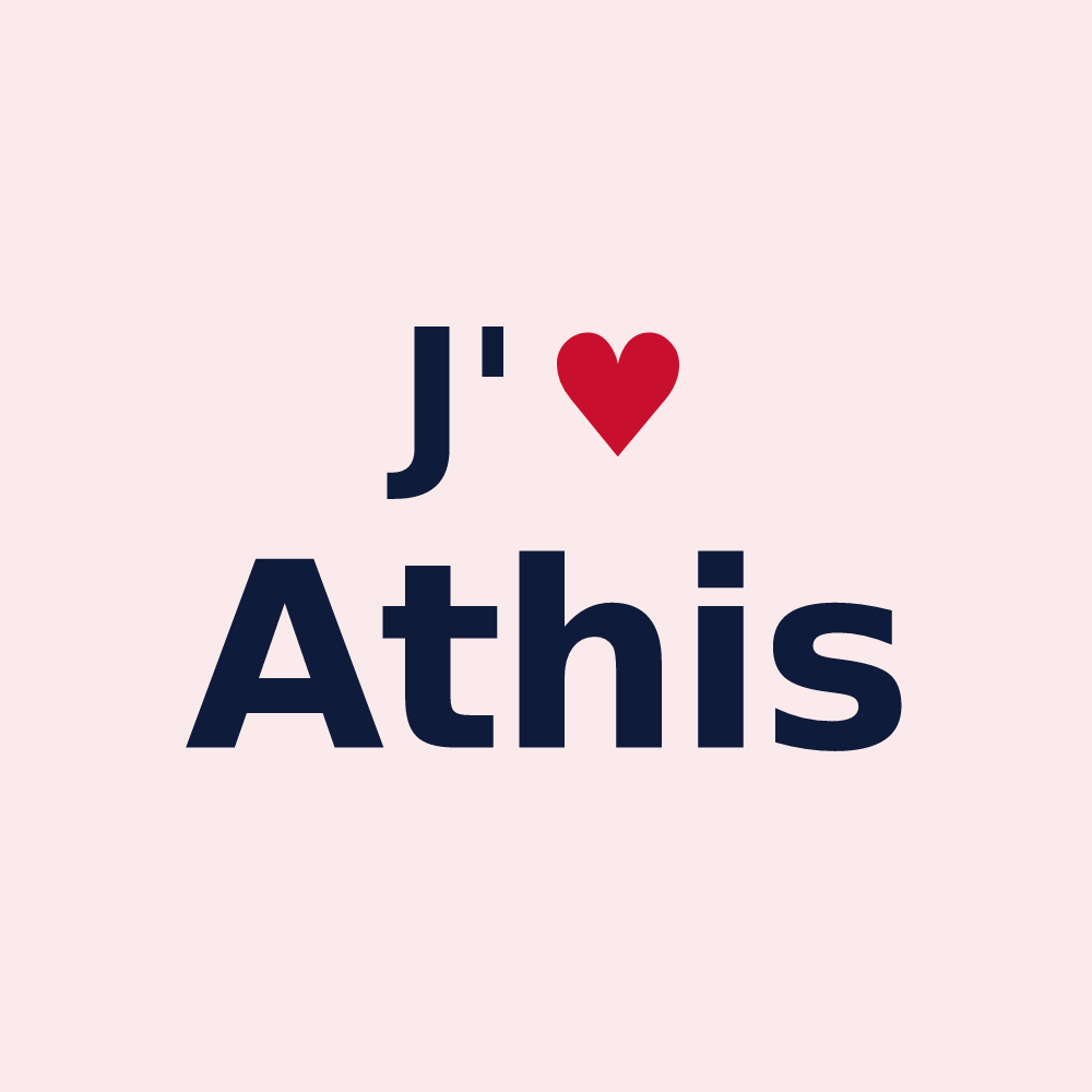 Magnet personnalisé Athis — design J'aime Athis