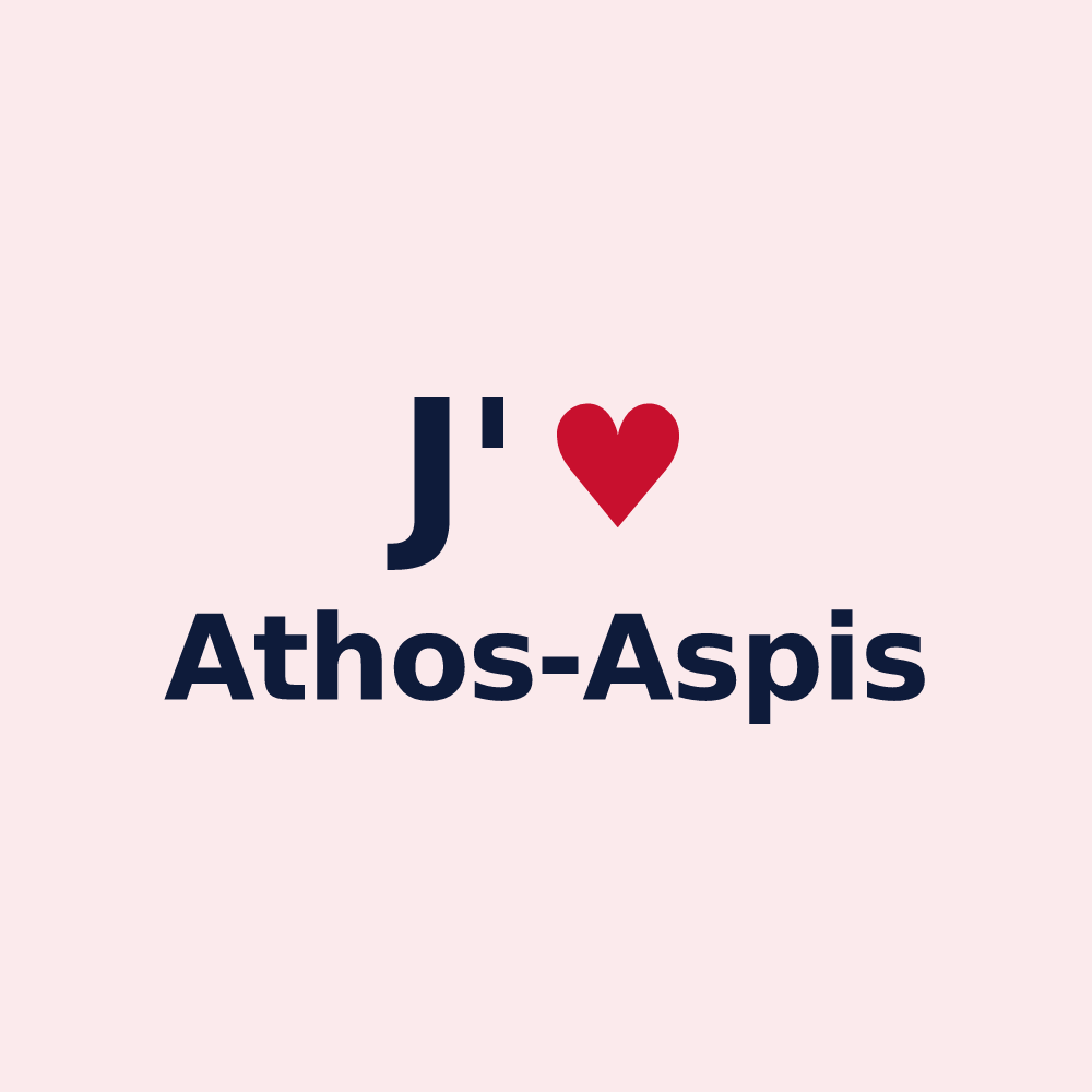 Magnet personnalisé Athos-Aspis — design J'aime Athos-Aspis