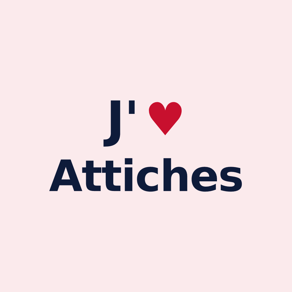 Magnet personnalisé Attiches — design J'aime Attiches