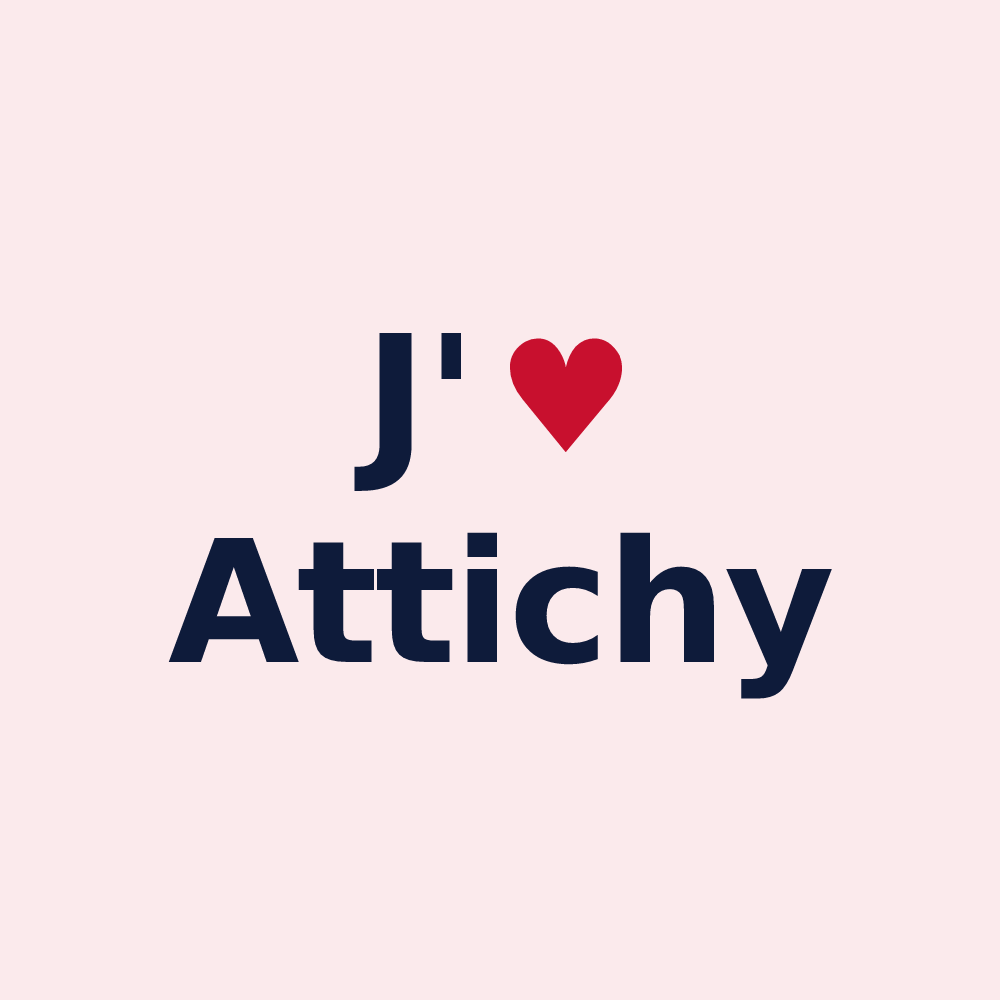Magnet personnalisé Attichy — design J'aime Attichy