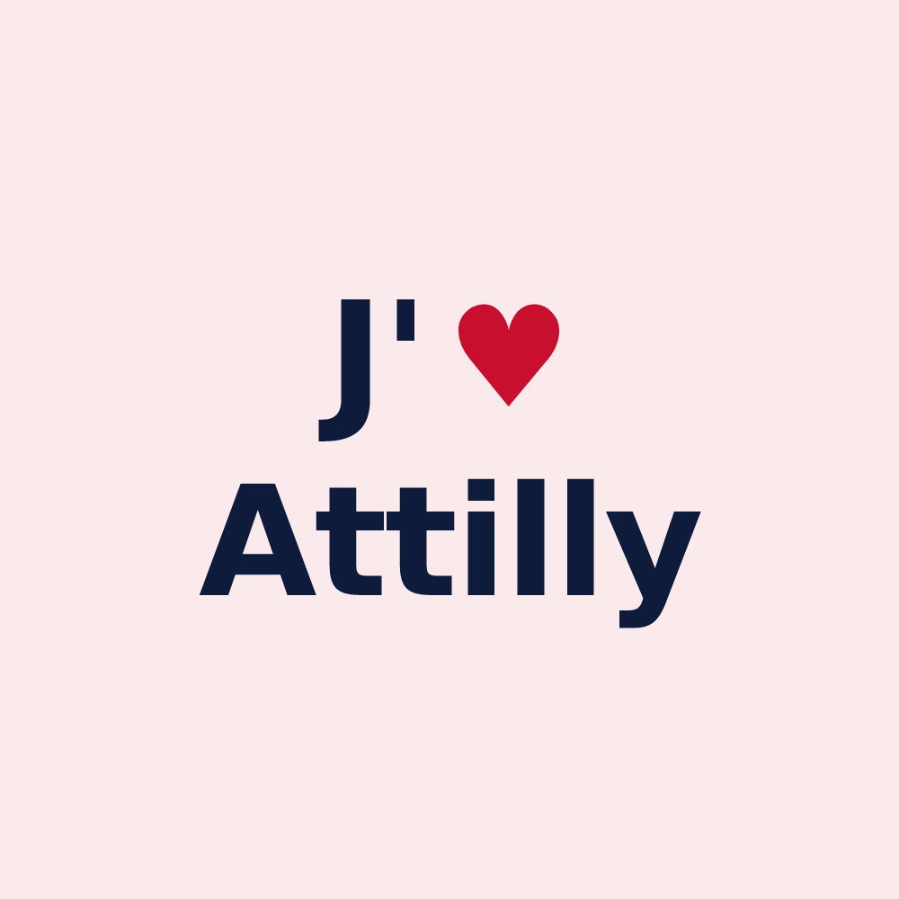 Magnet personnalisé Attilly — design J'aime Attilly