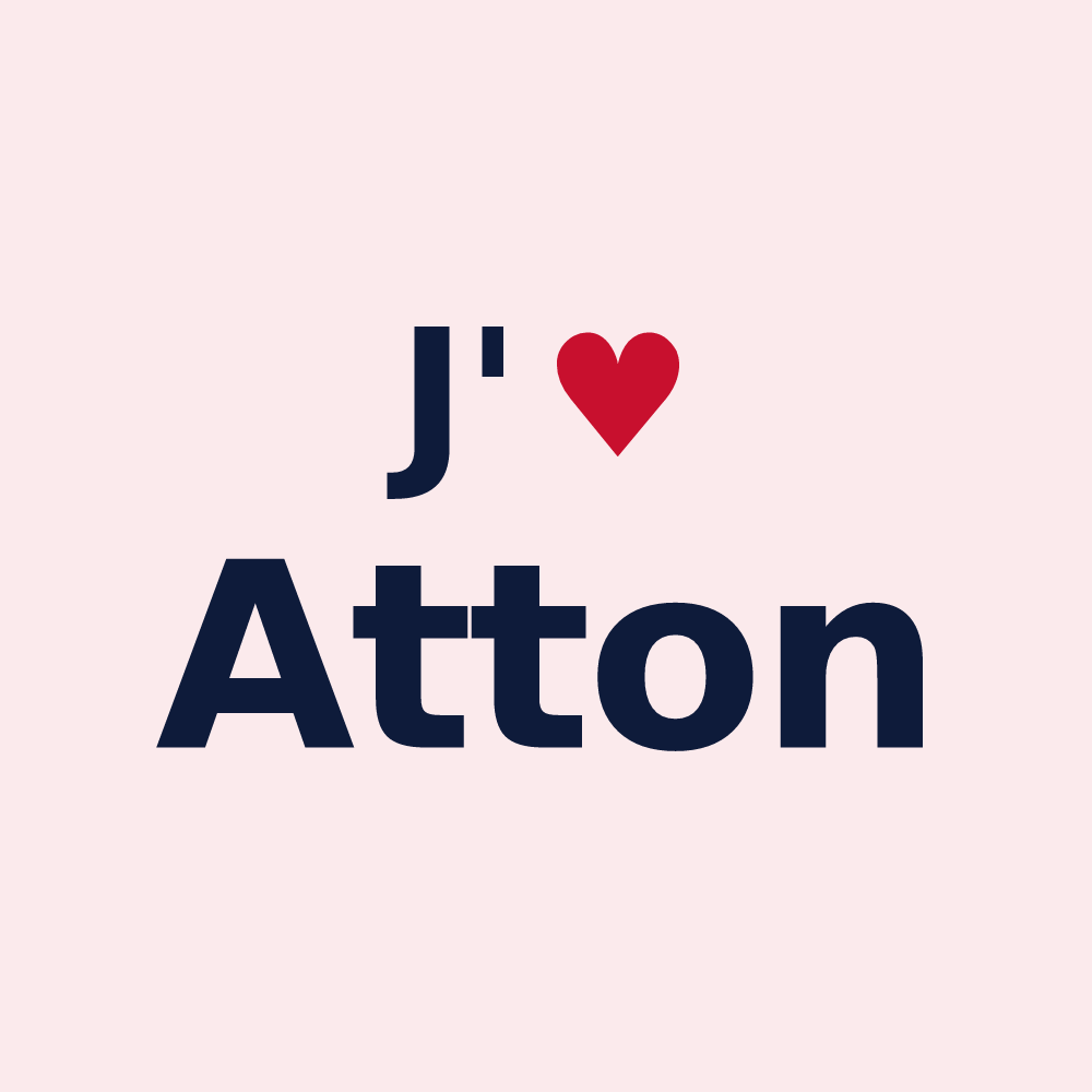 Magnet personnalisé Atton — design J'aime Atton