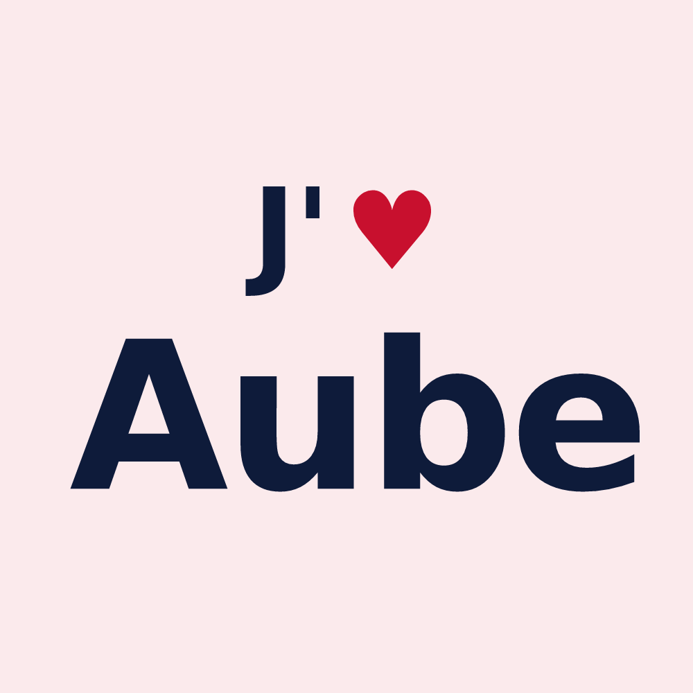Magnet personnalisé Aube — design J'aime Aube