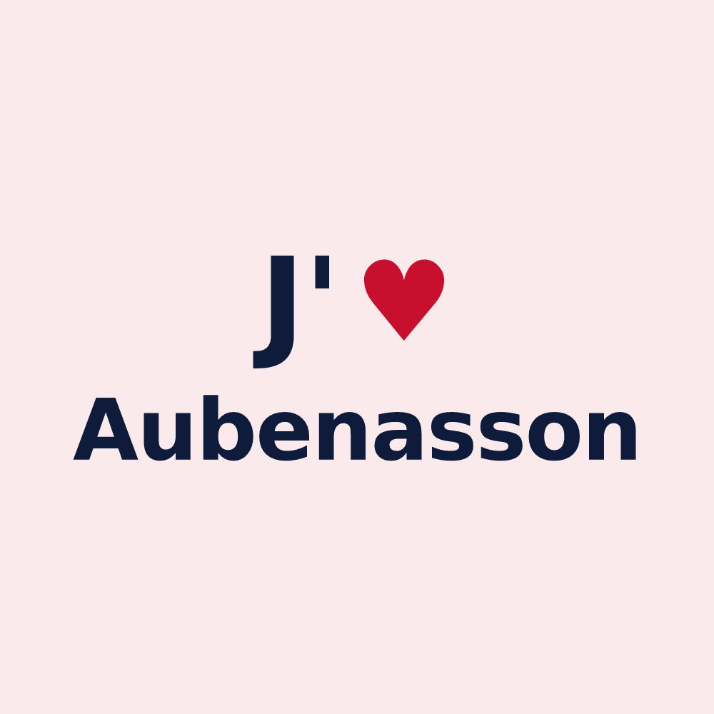 Magnet personnalisé Aubenasson — design J'aime Aubenasson
