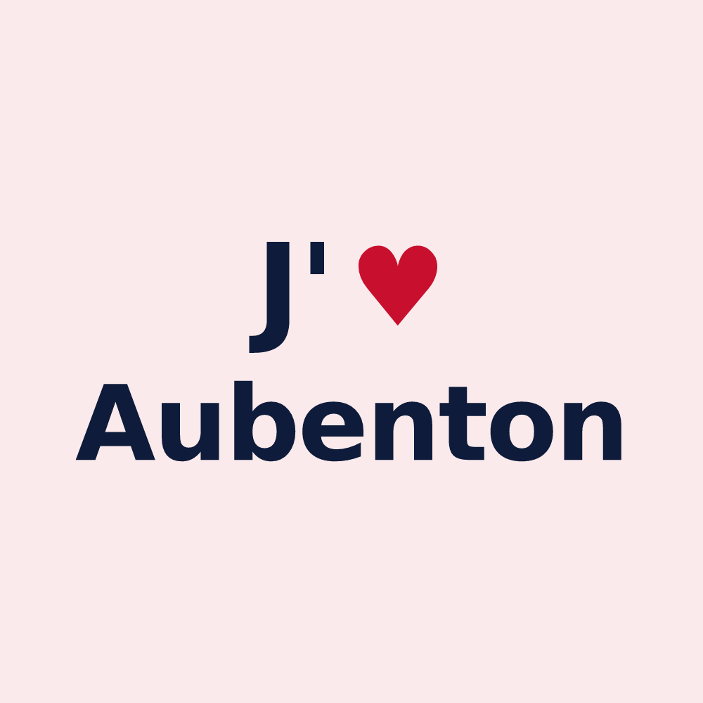 Magnet personnalisé Aubenton — design J'aime Aubenton