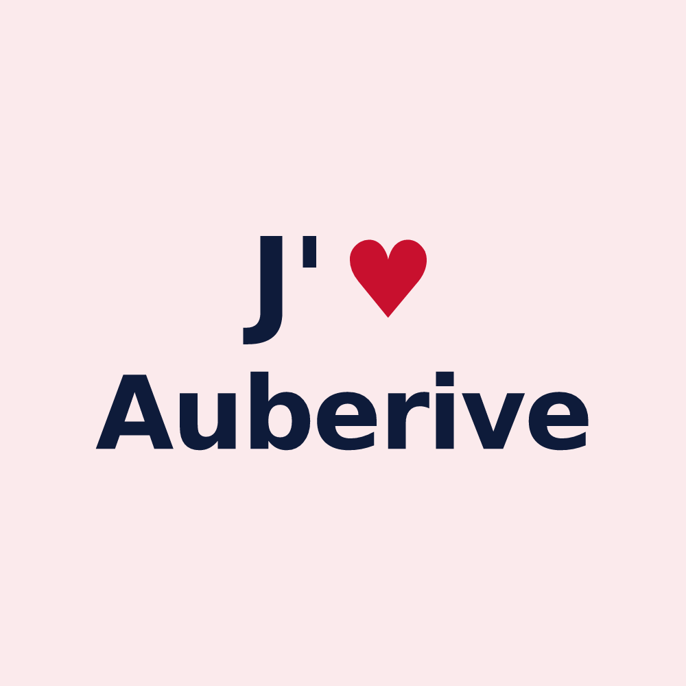 Magnet personnalisé Auberive — design J'aime Auberive