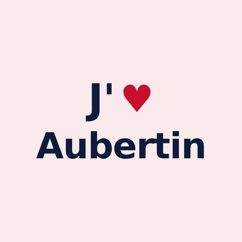 Magnet personnalisé Aubertin — design J'aime Aubertin