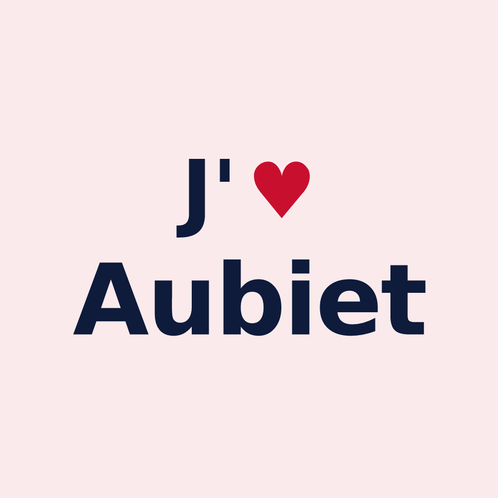 Magnet personnalisé Aubiet — design J'aime Aubiet