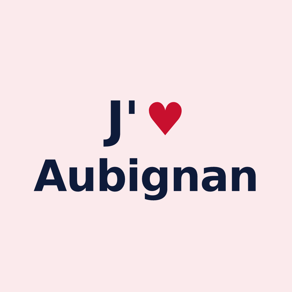 Magnet personnalisé Aubignan — design J'aime Aubignan