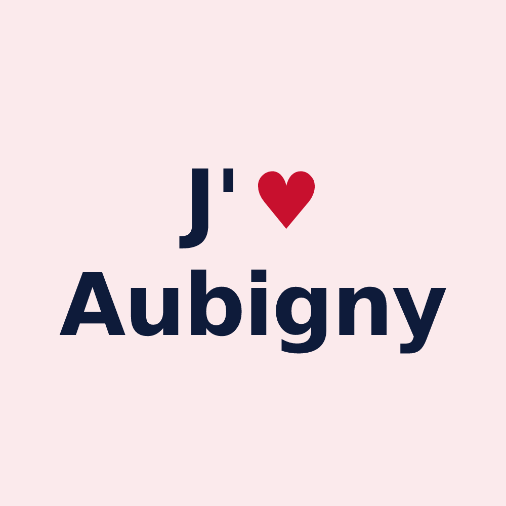 Magnet personnalisé Aubigny — design J'aime Aubigny
