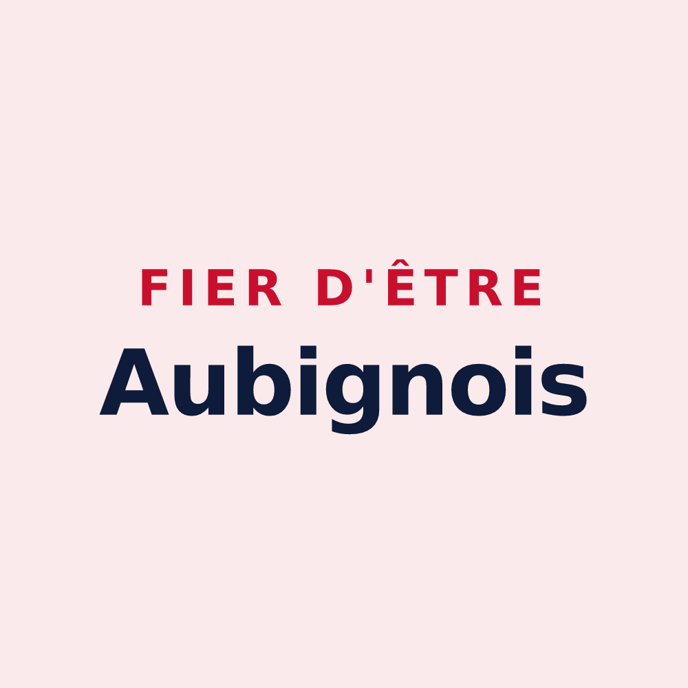 Magnet « Fier d'être Aubignois » — design pour Aubigny-au-Bac