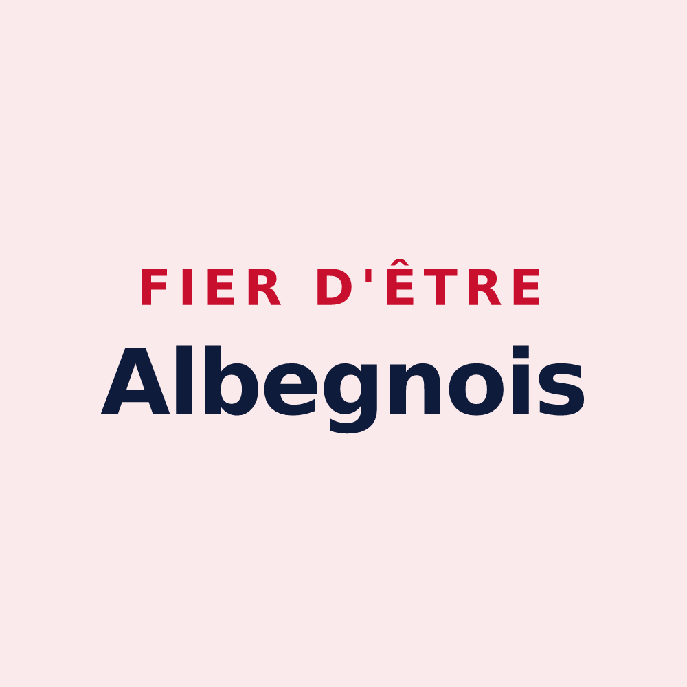 Magnet « Fier d'être Albegnois » — design pour Aubigny-aux-Kaisnes