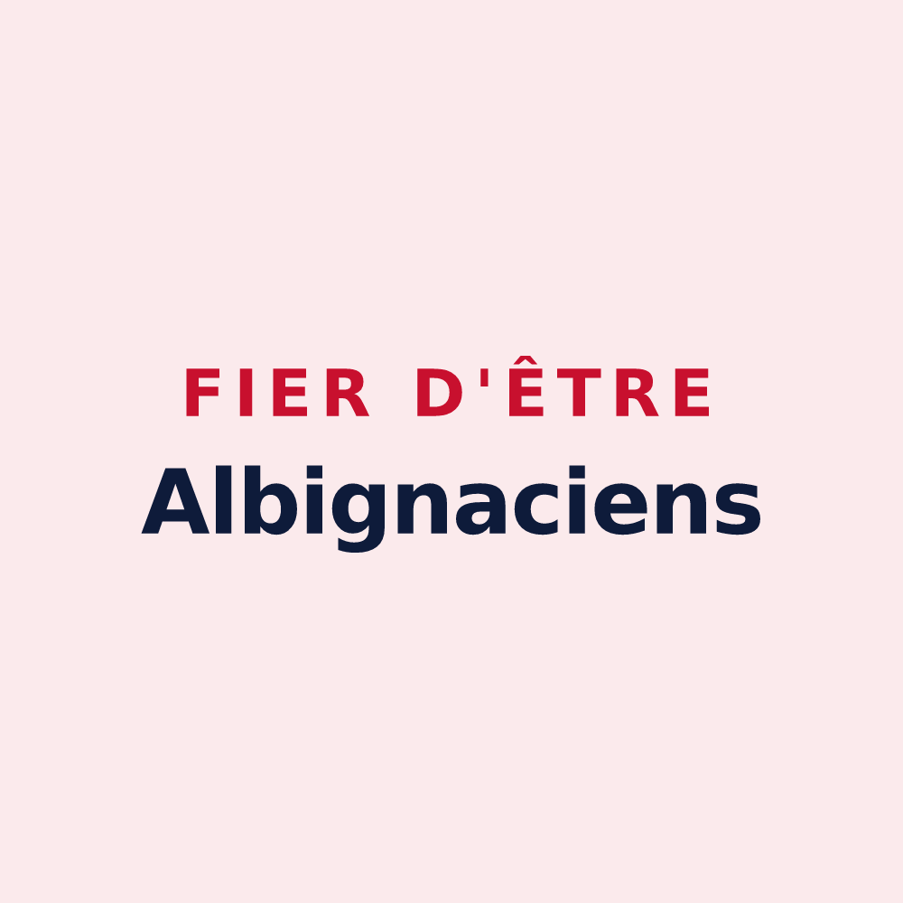 Magnet « Fier d'être Albignaciens » — design pour Aubigny