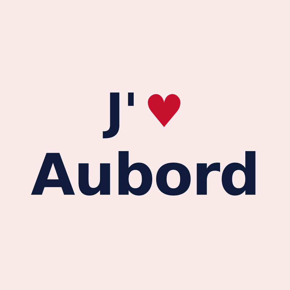 Magnet personnalisé Aubord — design J'aime Aubord