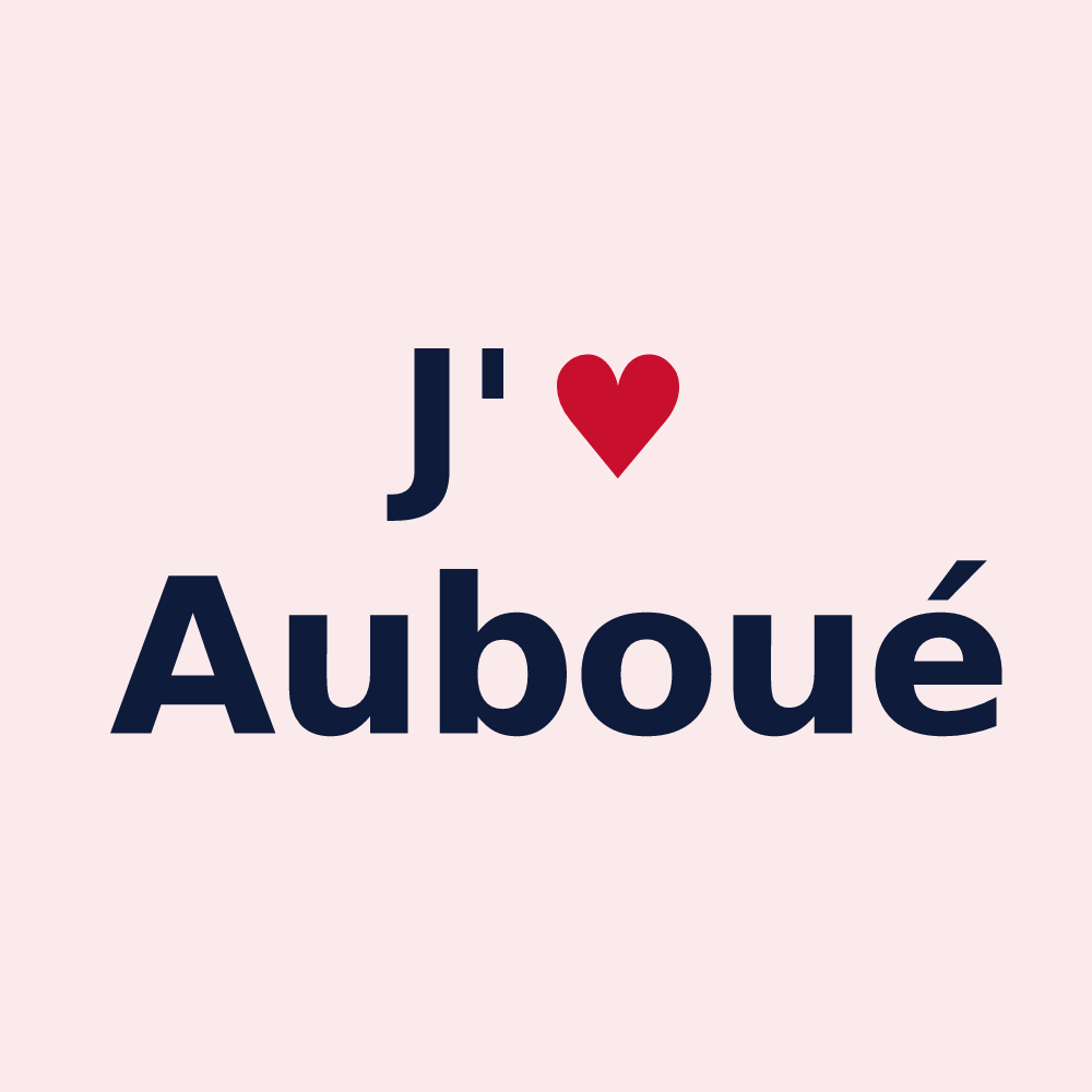 Magnet personnalisé Auboué — design J'aime Auboué