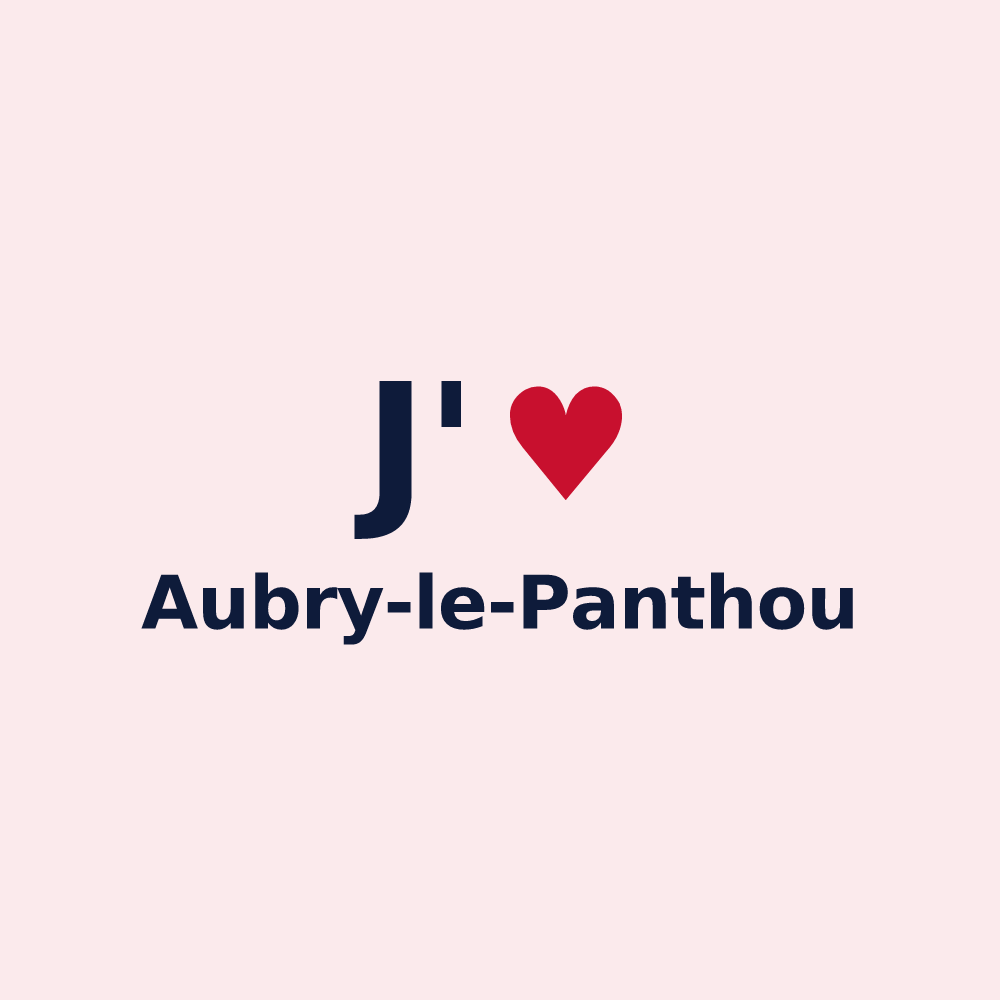 Magnet personnalisé Aubry-le-Panthou — design J'aime Aubry-le-Panthou