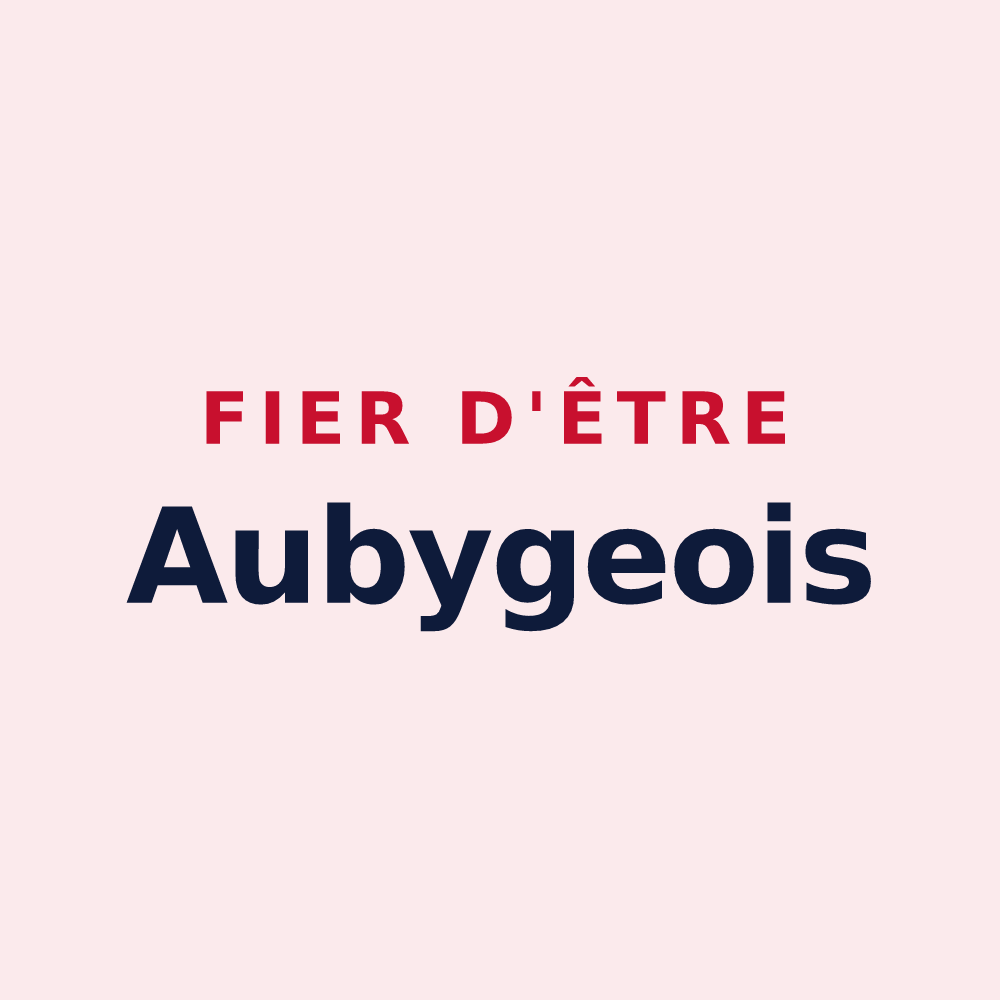 Magnet « Fier d'être Aubygeois » — design pour Auby