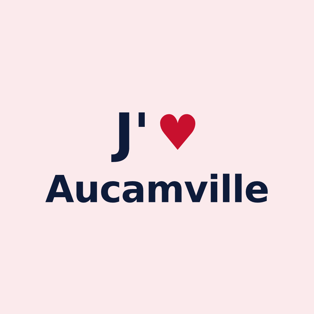Magnet personnalisé Aucamville — design J'aime Aucamville